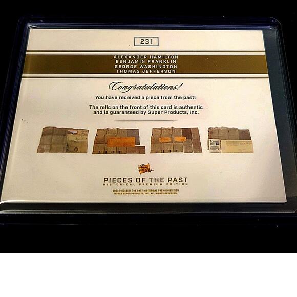 Handwriting Relics of George Washington, Jefferson, Franklin & Hamilton POTP - Picture 2 of 2